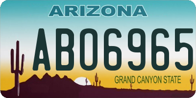 AZ license plate ABO6965