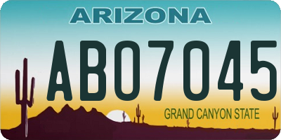 AZ license plate ABO7045