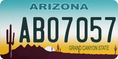 AZ license plate ABO7057