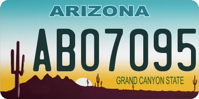 AZ license plate ABO7095
