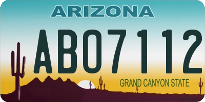 AZ license plate ABO7112