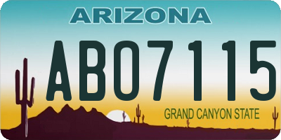 AZ license plate ABO7115