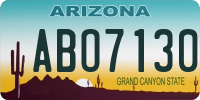 AZ license plate ABO7130