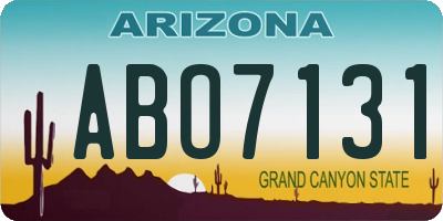 AZ license plate ABO7131
