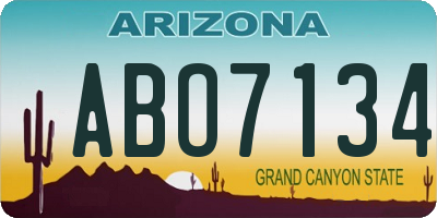AZ license plate ABO7134