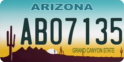 AZ license plate ABO7135