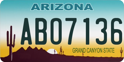 AZ license plate ABO7136