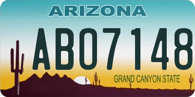 AZ license plate ABO7148