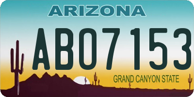 AZ license plate ABO7153