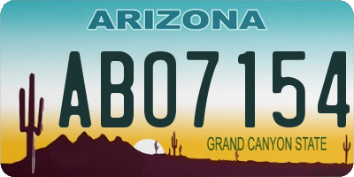 AZ license plate ABO7154