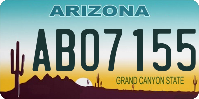 AZ license plate ABO7155