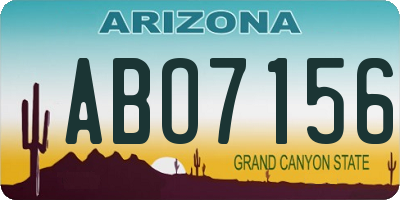AZ license plate ABO7156