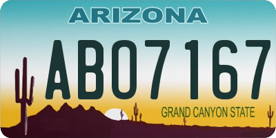 AZ license plate ABO7167