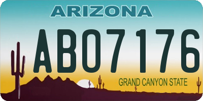 AZ license plate ABO7176