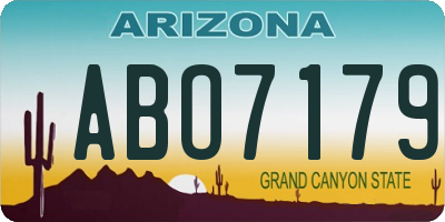 AZ license plate ABO7179