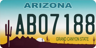 AZ license plate ABO7188