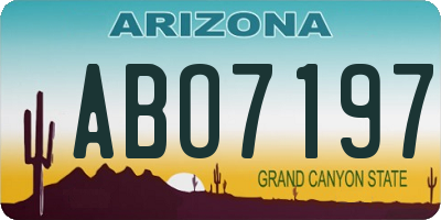 AZ license plate ABO7197