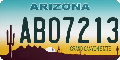 AZ license plate ABO7213