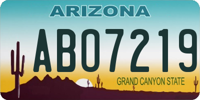 AZ license plate ABO7219