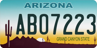 AZ license plate ABO7223