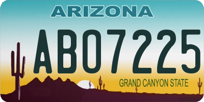 AZ license plate ABO7225
