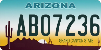 AZ license plate ABO7236