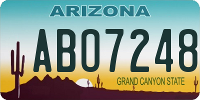 AZ license plate ABO7248