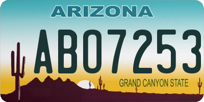 AZ license plate ABO7253