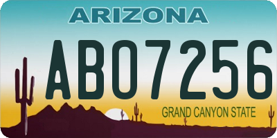 AZ license plate ABO7256