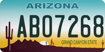 AZ license plate ABO7268