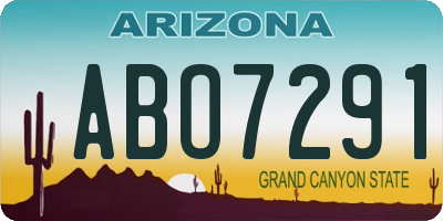 AZ license plate ABO7291
