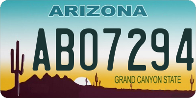AZ license plate ABO7294