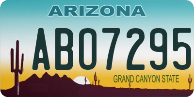 AZ license plate ABO7295