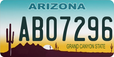 AZ license plate ABO7296