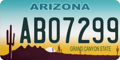 AZ license plate ABO7299