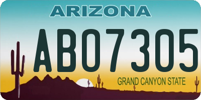 AZ license plate ABO7305