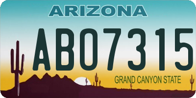 AZ license plate ABO7315