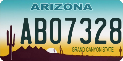 AZ license plate ABO7328
