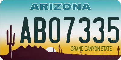 AZ license plate ABO7335