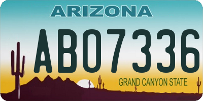 AZ license plate ABO7336