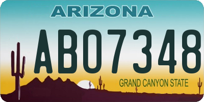 AZ license plate ABO7348