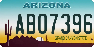 AZ license plate ABO7396