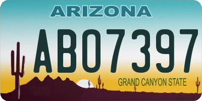 AZ license plate ABO7397