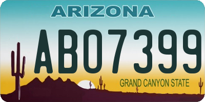 AZ license plate ABO7399