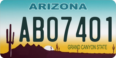AZ license plate ABO7401