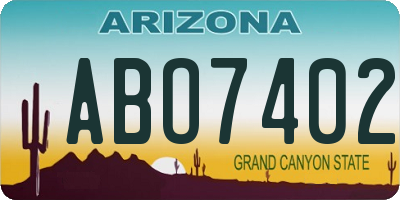 AZ license plate ABO7402