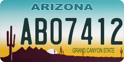 AZ license plate ABO7412