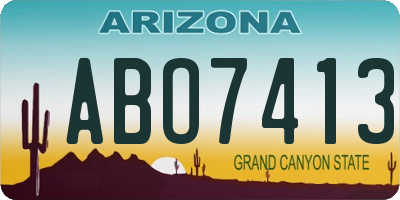 AZ license plate ABO7413