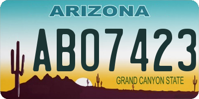 AZ license plate ABO7423