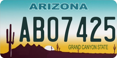 AZ license plate ABO7425